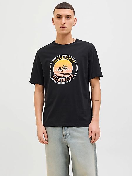 Jack & Jones Rundhalsshirt "JJPALM TEE SS CREW NECK LN" günstig online kaufen