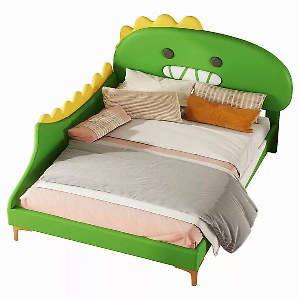 MODFU Kinderbett Cartoon Dinosaurier Form, Flachbett, kunstleder Material,1 günstig online kaufen