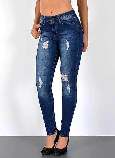 ESRA Skinny-fit-Jeans S600 Damen Skinny Fit Jeans Hose High Waist bis Überg günstig online kaufen