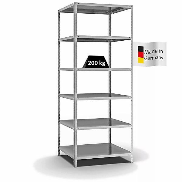 PROREGAL Fachbodenregal Schraubsystem Medium-Duty Grundregal HxBxT 250 x 10 günstig online kaufen