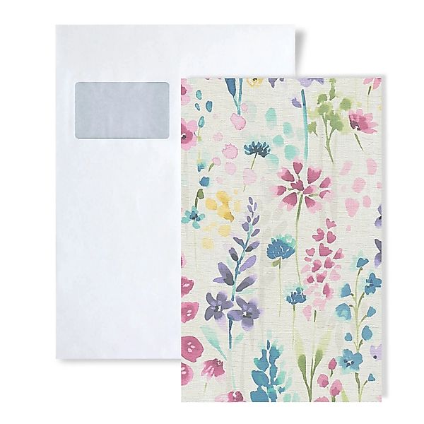 PROFHOME 1 MUSTERSTÜCK S-396061-GU DIN A4 MUSTER der Aquarell-Stil Tapete günstig online kaufen