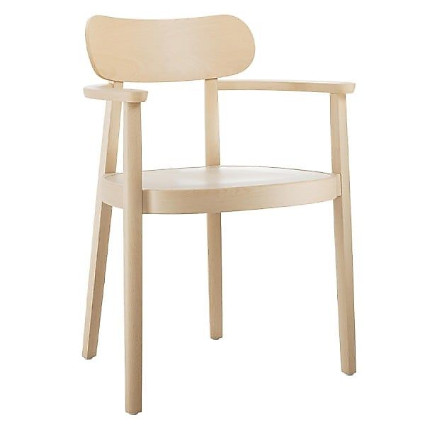 THONET 118 MFV Holzstuhl mit Armlehnen | Muldensitz | Buche gebeizt aufgehe günstig online kaufen