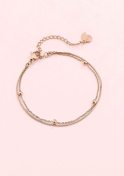 Hey Happiness Edelstahlarmband Damen Layer Kugeln, günstig online kaufen