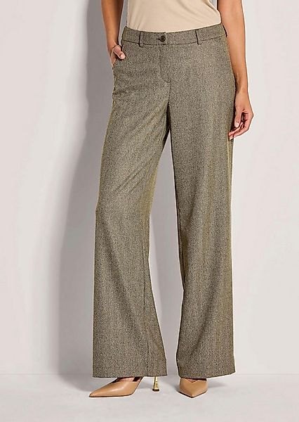 MADELEINE Stoffhose Palazzohose im Fischgratdesign Stoffhose mit weitem Bei günstig online kaufen