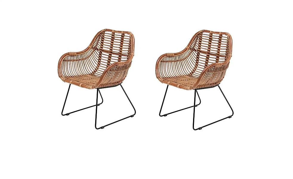 Stuhl 2er-Set  Jaipur ¦ braun ¦ Maße (cm): B: 68 H: 81,5 Stühle > Rattanstü günstig online kaufen