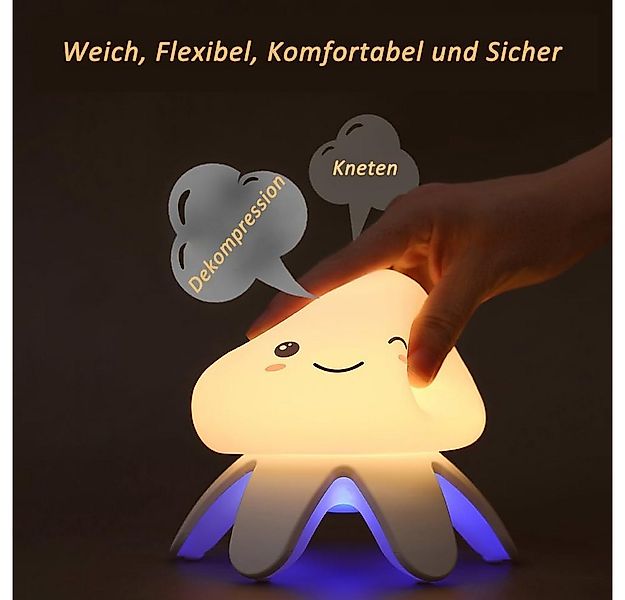XDOVET LED Nachtlicht Qualle Lampe LED-Nachtlicht Kinder, Cartoon Silikon N günstig online kaufen