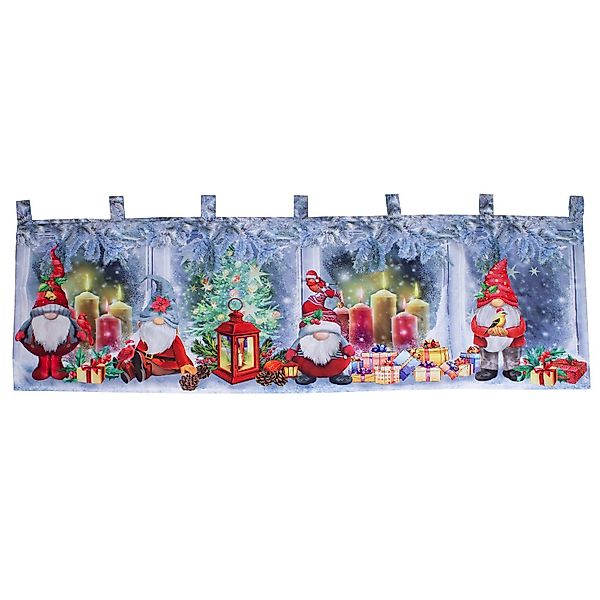 Mojawo Lichtervorhang X-Mas Gardine Scheibengardine Weihnachten günstig online kaufen