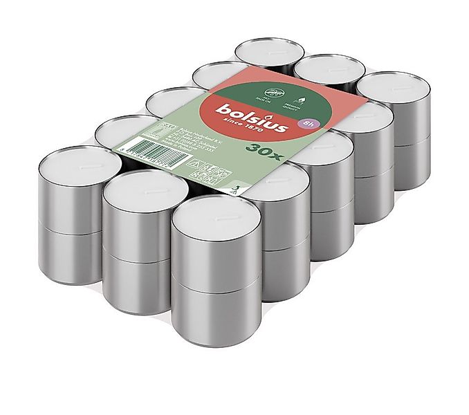 Bolsius Teelicht Bolsius Teelichter weiß 8h 30er Pack günstig online kaufen