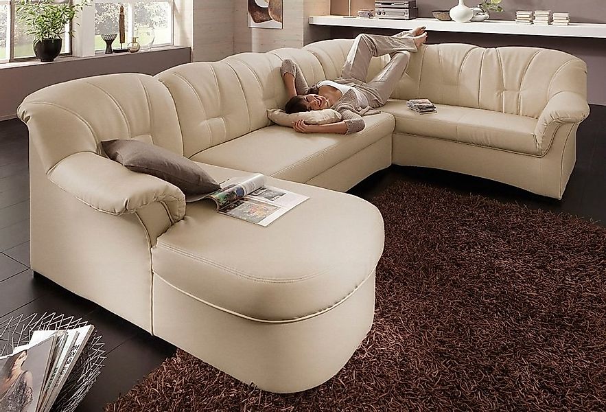DOMO collection Wohnlandschaft "Papenburg, zeitlose Rückensteppung, elegant günstig online kaufen