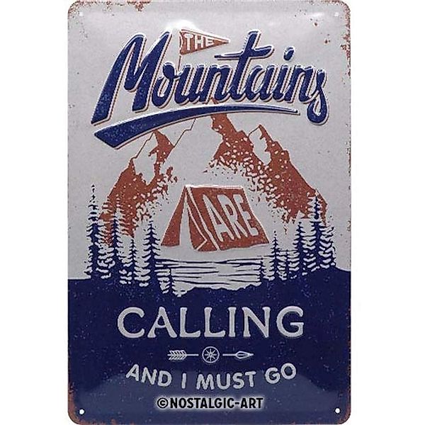 Nostalgic-Art Blechschild 20 x 30cm - Outdoor & Activities - The Mountains günstig online kaufen