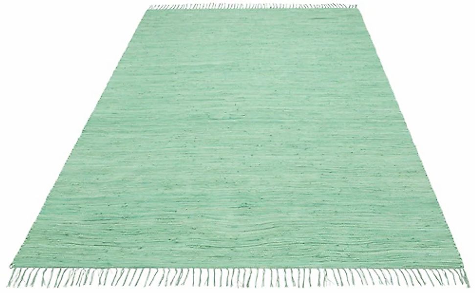 my home Teppich »Paul«, rechteckig, 5 mm Höhe, Wendeteppich, Uni, handgeweb günstig online kaufen