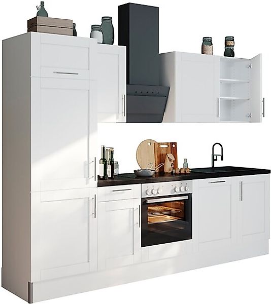 KOCHSTATION Küche »KS-Ahus«, 280 cm breit,wahlweise mit E-Geräten,MDF Front günstig online kaufen