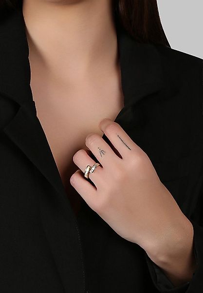MISH Fingerring Joan, Mitte offen, Kristall, Gold günstig online kaufen
