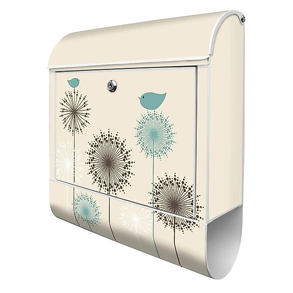 Banjado Design Briefkasten Weiß Pulverbeschichtet 39x47x14cm 2 Schlüssel Mi günstig online kaufen