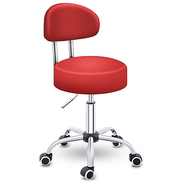 TRESKO Drehhocker Rollhocker mit Lehne, Arbeitshocker günstig online kaufen