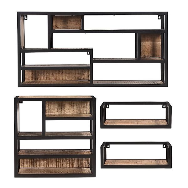 baario Wandregal Wandregal INDUSTRIAL 50x16, schwarz günstig online kaufen