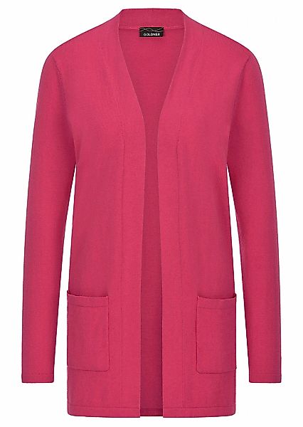 GOLDNER Strickjacke "Kurzgröße Elegante Strickjacke mit Kaschmir" mit Kasch günstig online kaufen