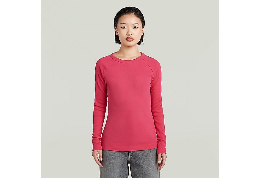 G-STAR Langarmshirt Slim Rib Keyhole mit Cut-Out hinten günstig online kaufen