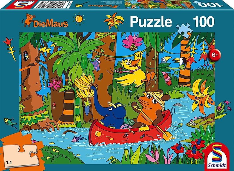 Schmidt Spiele Puzzle 100 Teile Schmidt Spiele Kinder Puzzle Die Maus Im Ds günstig online kaufen