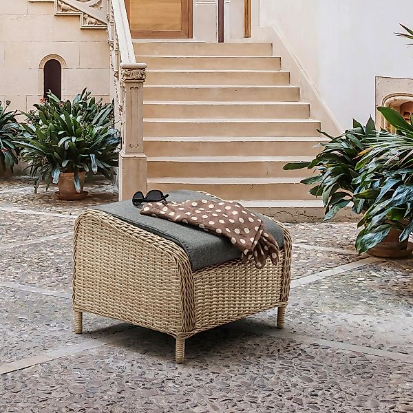 Destiny Fußhocker CASA, 66x58cm, Aluminium, Polyrattan, günstig online kaufen