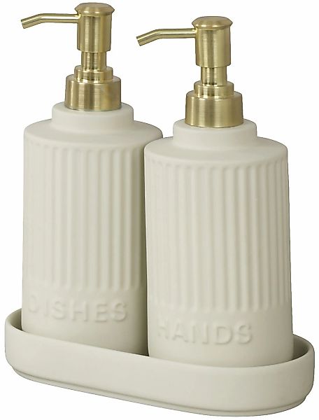 WENKO Seifenspender "Modell Heidi" mit Tablett, Soft-Touch-Oberfläche günstig online kaufen