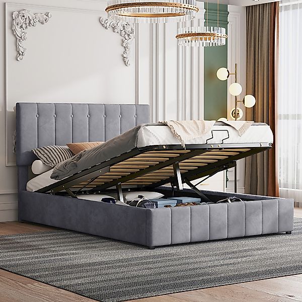 STILVORA Polsterbett 140×200 Bettgestell mit Bettkasten,verstellbares günstig online kaufen