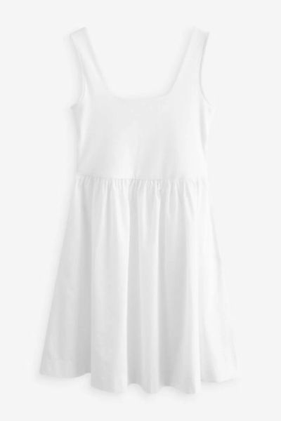 Next Sommerkleid Minikleid aus Baumwolljersey, eckiger Ausschnitt (1-tlg) günstig online kaufen