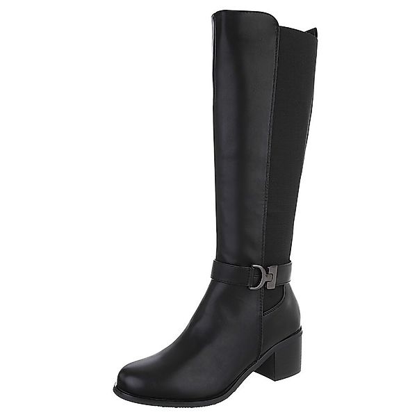 Ital-Design Elegante Damen-Stiefel mit Blockabsatz für günstig online kaufen