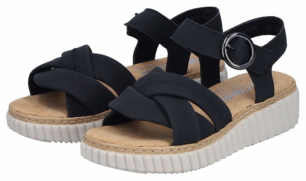 Rieker Sandale Sommerschuh, Urlaubsschuh mit Überkreuzbangen günstig online kaufen