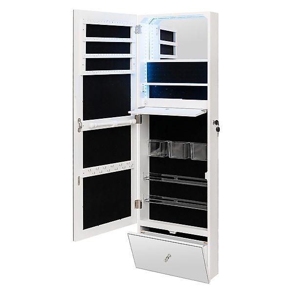 COSTWAY Schmuckschrank mit Spiegel, LED & günstig online kaufen