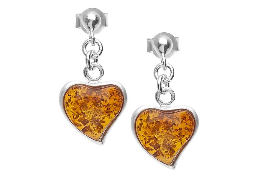 OSTSEE-SCHMUCK Paar Ohrhänger Ostsee-Schmuck Ohrhänger Herz 12 mm Ohrhänger günstig online kaufen