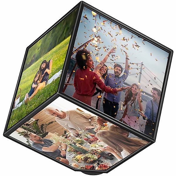 Goods+Gadgets Fotohalter Drehender Fotowürfel, für 6 günstig online kaufen