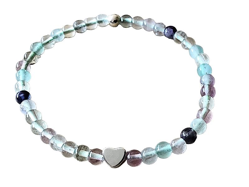 Steinfixx® Perlenarmband Fluorit Perlenarmband 925 Silberperle incl. Gesche günstig online kaufen