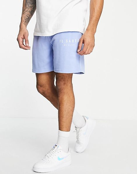 Il Sarto – Shorts aus Jersey in Blau, Kombiteil günstig online kaufen