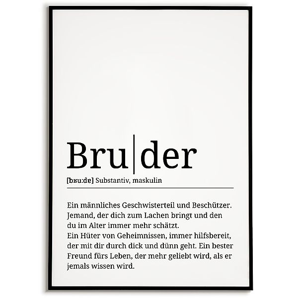 Tigerlino Poster Bruder Definition - Geburtstag günstig online kaufen
