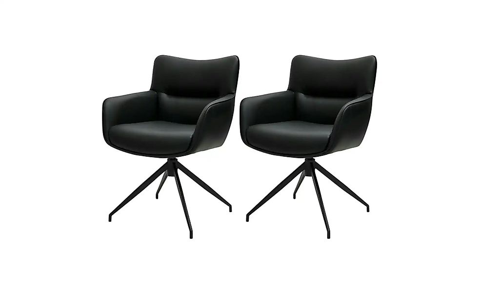 Furnhouse Esszimmerstuhl 2er-Set  Jessica ¦ schwarz ¦ Maße (cm): B: 55 H: 8 günstig online kaufen