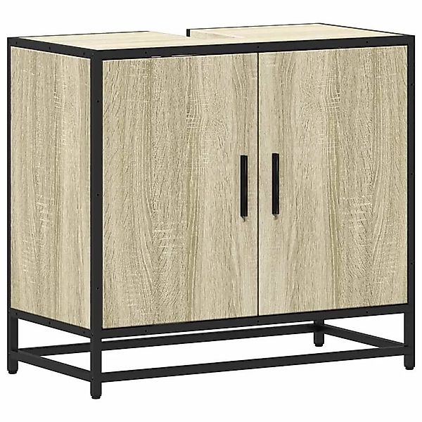 vidaXL Badezimmer-Waschbeckenschrank Sonoma-Eiche 65 x 33 x 60 cm Holzwerks günstig online kaufen