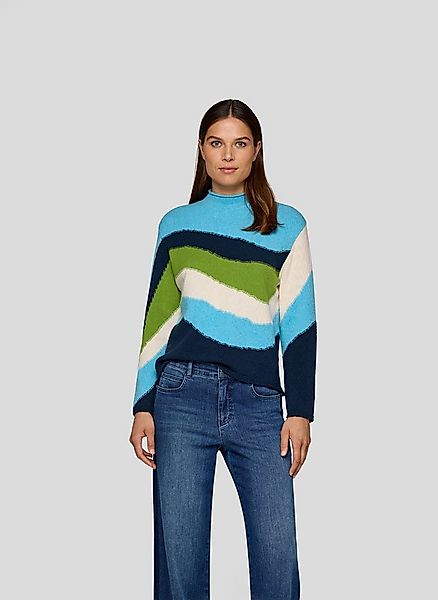 Rabe Strickpullover im Colorblocking-Look - gestreift günstig online kaufen
