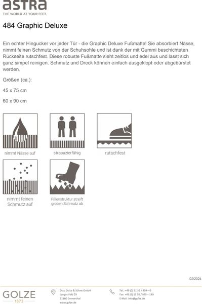ASTRA Fußmatte "GraphicDeluxe" rechteckig 8 mm Höhe Türmatte, wetterfest, s günstig online kaufen