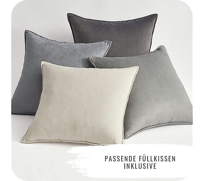 Interior by Hakito Dekokissen 4er Set Kissenbezüge inklusive Füllkissen Set günstig online kaufen
