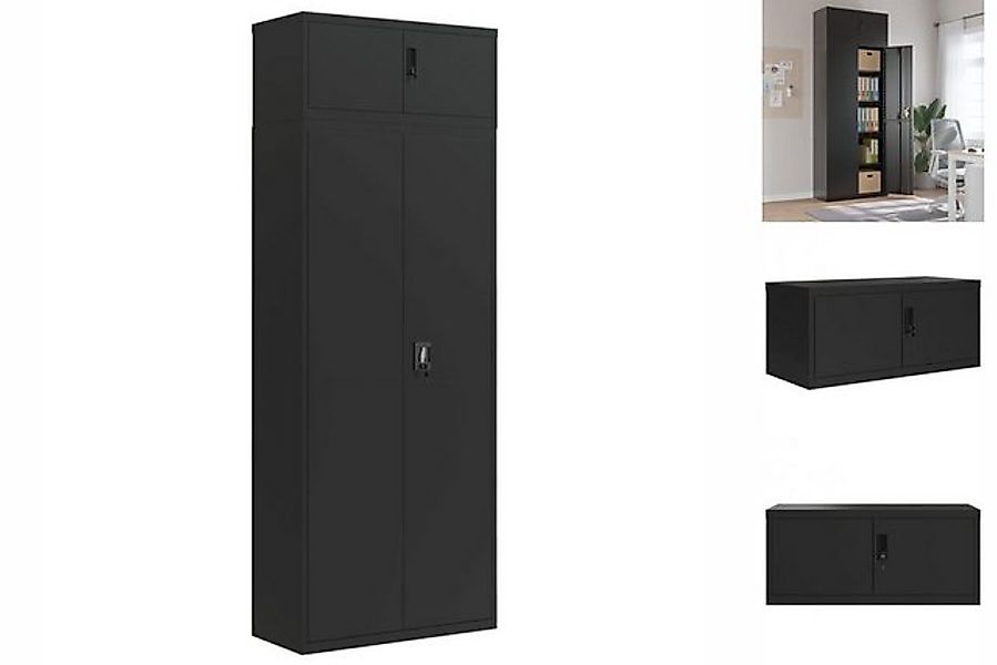 vidaXL Aktenschrank Aktenschrank Schwarz 90x40x240 cm Stahl günstig online kaufen