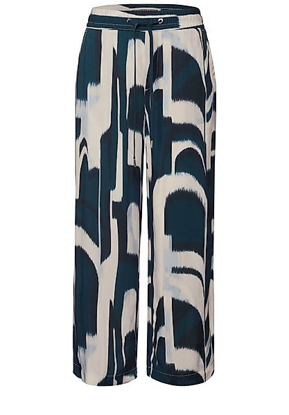 STREET ONE Stoffhose Gemusterte Wide Leg günstig online kaufen