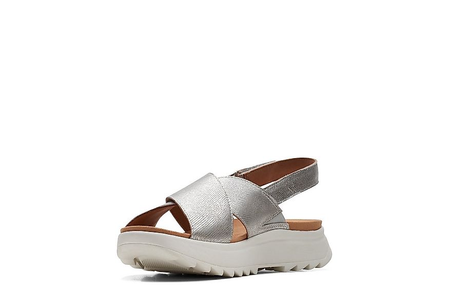 Clarks DashLite Wish Sandale, Plateausandale, Klettschuh mit modischer Kreu günstig online kaufen