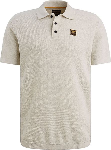 PME Legend Poloshirt Knitted Structure Ecru - Größe L günstig online kaufen