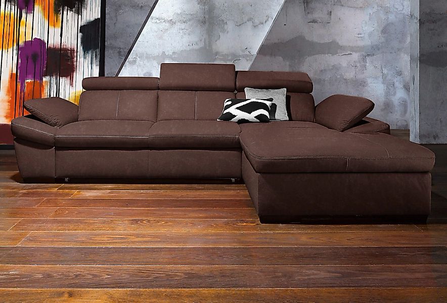 exxpo - sofa fashion Ecksofa "Salerno, Funktionssofa, Breite 280cm, hoher S günstig online kaufen