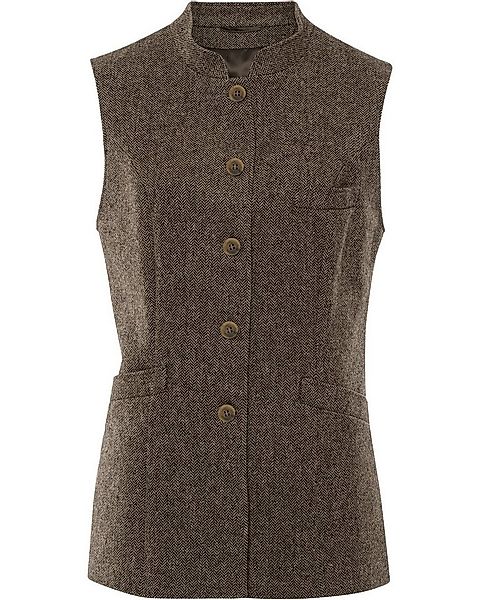 Brigitte von Schönfels Jagdweste Tweedweste mit Fischgratstruktur günstig online kaufen