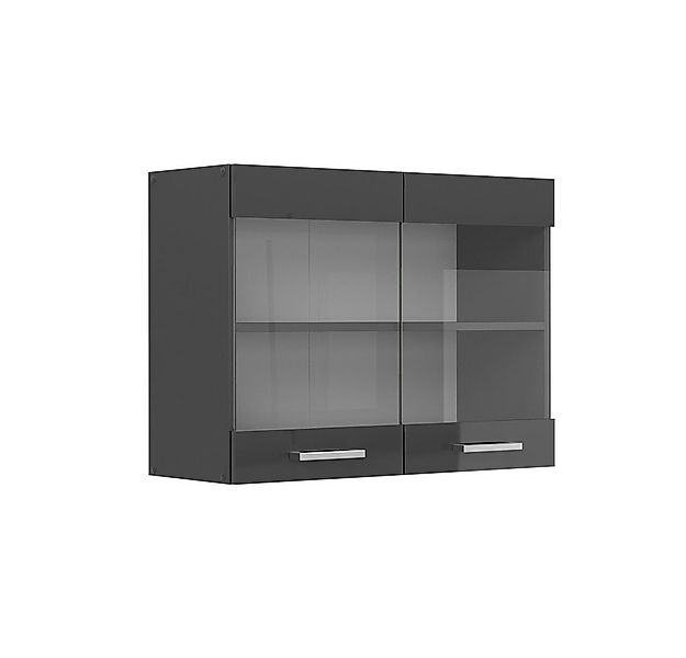 Vicco Glashängeschrank R-Line, Anthrazit Hochglanz/Anthrazit, 80 cm (1-St) günstig online kaufen