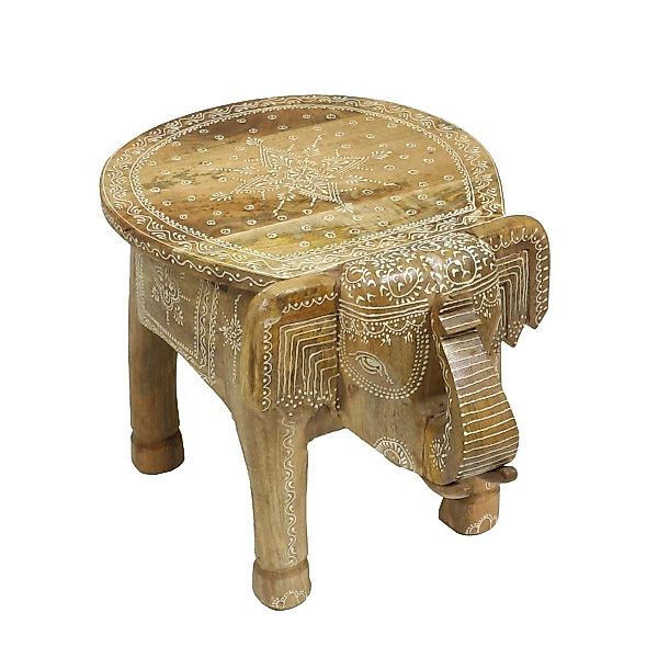 Oriental Galerie Blumenhocker Indischer Hocker Elefant günstig online kaufen