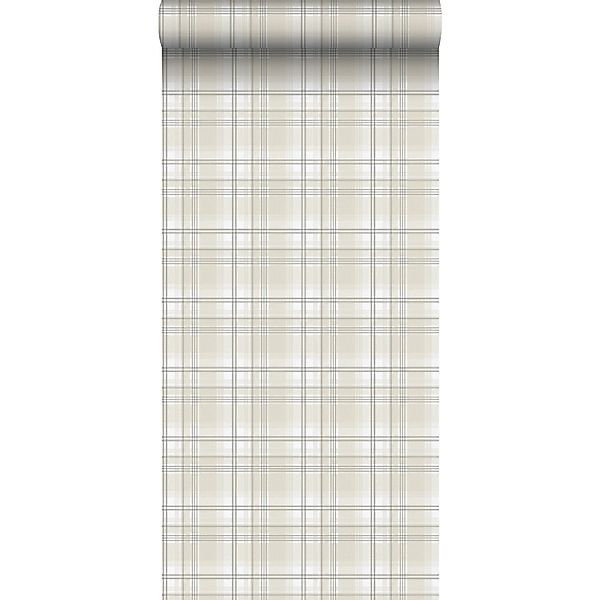 Sanders & Sanders Tapete Karomuster Beige und Grau 53 cm x 10.05 m günstig online kaufen