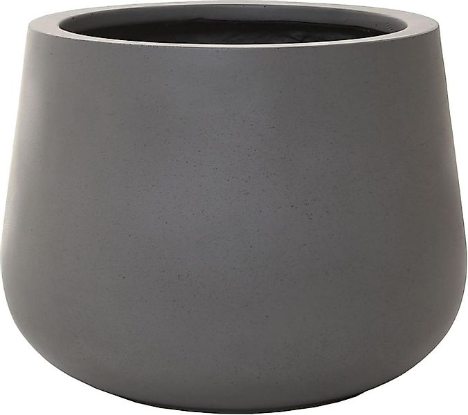 VIVANNO Blumentopf Fiberglas GIRAR Rund - Grau Beton-Design (1 St), 36x27 c günstig online kaufen